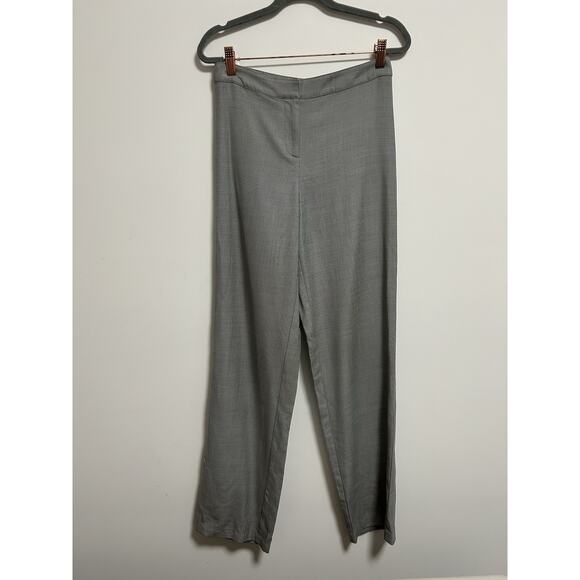 St. John Flat Front Trouser Dress Pants Straight Leg Gray Tweed Size 6 Womens - Picture 1 of 11